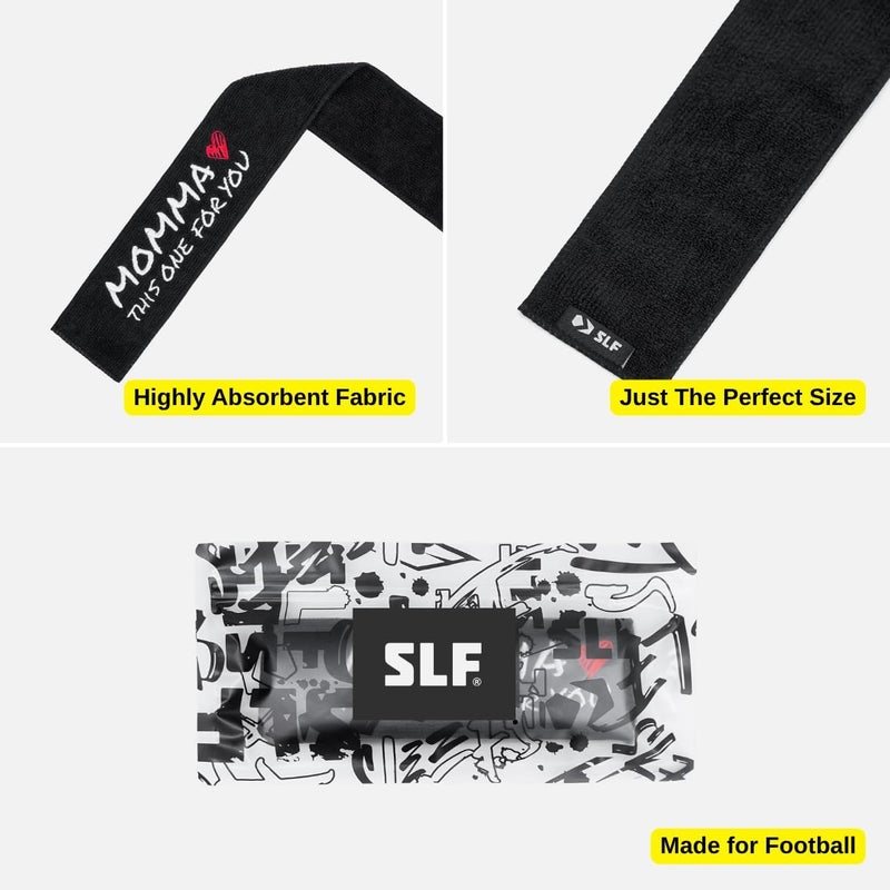 SLEEFS Momma Black Thin Football Towel - Image 3
